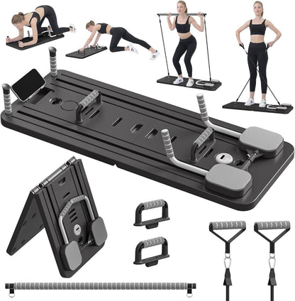 Raddzy Pilates reformer board Jet Black with attachments