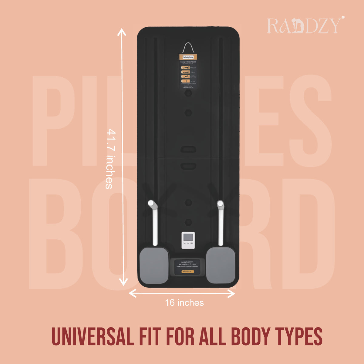 Raddzy Pilates Board Sets I Multifunctional Abdominal Pilates Board for Home Workout Equipment I Foldable Pilates Board (Black)
