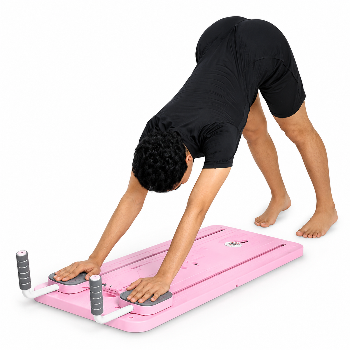 Raddzy foldable Pilates reformer board pink - pike stretch